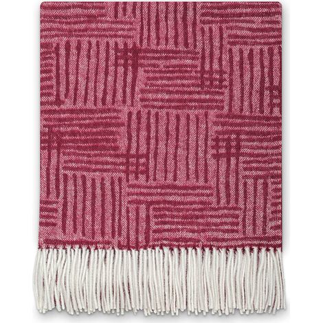Plaid Misto Cotone 130x170 cm Effetto Cashmere 230 gr/mq Cober Orient Borgogna