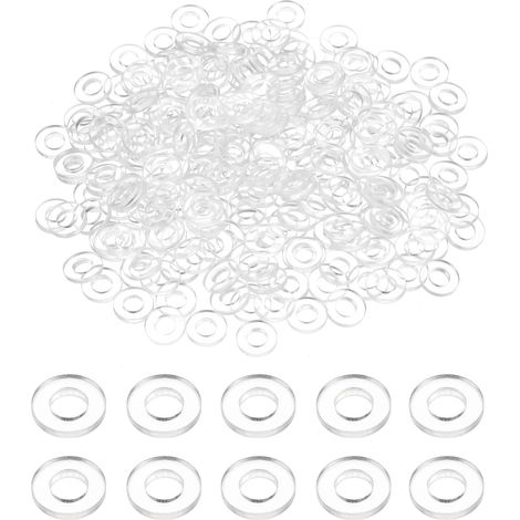 240 Pcs Rondelles Plates 3mm ID 6mm OD 1mm Épaisseur Transparent (1/5)