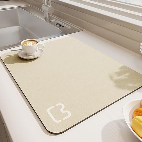 Tapis de Bain Antidérapant Diatomite Tapis Salle de Bain Microfibre Baignoire Douche Doux Séchage (1/5)