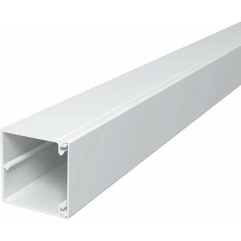 OBO Bettermann Canal de pared y techo con perforación en el fondo 60x60x2000 Cloruro de polivinilo blanco puro RAL 9010, 6191193
