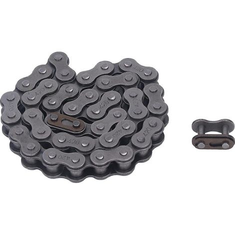 Chaîne de transmission 420 en acier carbone, axe avant 42 maillons, remplacement compatible Coleman CT200, CT200U, CT200EX, CT200U-EX, BT200X. (1/5)