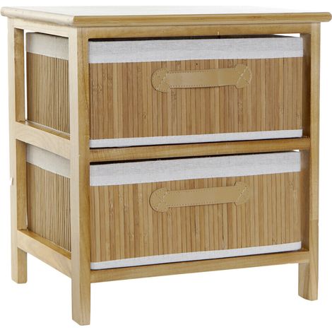 DKD Home Decor Cassettiera Naturel Bambou 42x32x45 cm (1/4)
