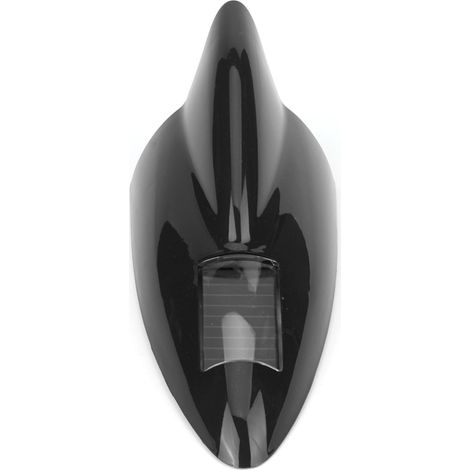 Feu clignotant solaire à 12 LED pour voiture, en forme d'aileron de requin, accessoire auto noir (1/5)