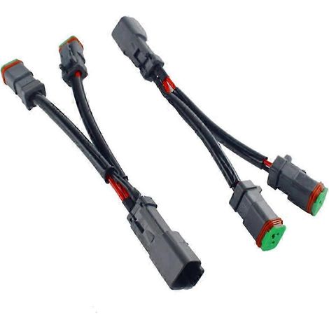 Câbles en Y Deutsch DT DTP Adaptateur de prise à 2 broches pour projecteur de travail LED - Connecteurs de câblage de conversion P202112241071 (1/5)