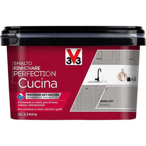V33 SMALTO RINNOVARE PERFECTION CUCINA Grigio Loft Satinato 2 L (1/2)