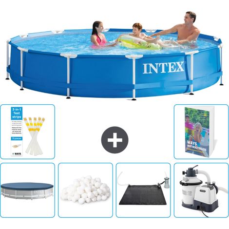 Frame Pool Rund - 366x76 cm - 7-teilig S12