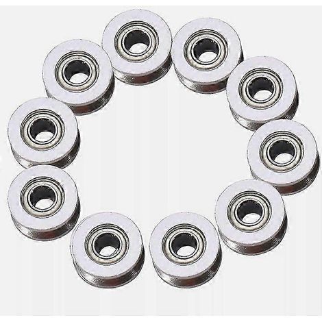 Lot de 10 roulements à billes en acier à gorge en V V624ZZ, mini roulements à billes, compatibles avec les systèmes de déplacement linéaire, 4 x 13 x 6 mm, haute qualité WHBYV (1/4)