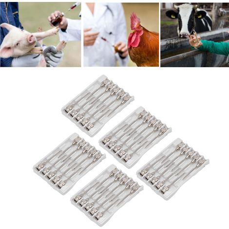 Aiguilles d'injection avicole en acier inoxydable pour bovins et porcs - Accessoires 12x25mm / 0.5x1.0in (1/5)