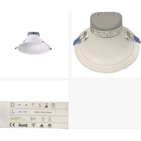 Lucibel DEC005146 - Essential downlight 12W 6000K Ø125mm 100° 1100Lm 493CD