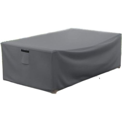 Housse pour meubles de jardin d'extérieur résistante aux intempéries et coupe-vent pour canapé en rotin, gris, 120 x 71 x 33 cm (1/5)