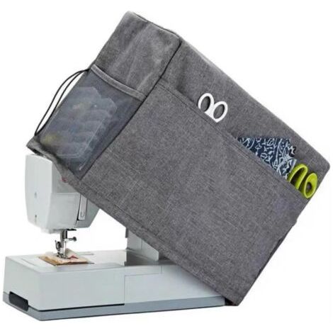 Housse machine à coudre Oxford avec poches rangement, protection pliable pour accessoires couture (1/5)