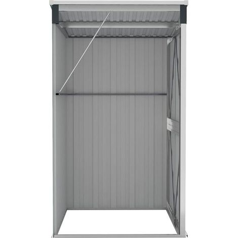 Abri de jardin anthracite 118 x 100 x 178 cm en acier galvanisé – Remise de stockage extérieure pour outils et équipements, terrasse (1/5)