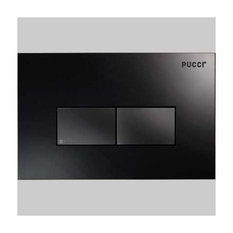 PLACCA DI COMANDO ECO LINEA ACRILICO DOPPIO TASTO - Nero Lucido