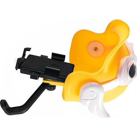 Support Gps Moto Support Téléphone Casque Mignon Antichoc Angle Réglable Fixation Rétroviseur Latéral Jaune Taille Compacte Vélo Électrique (1/5)