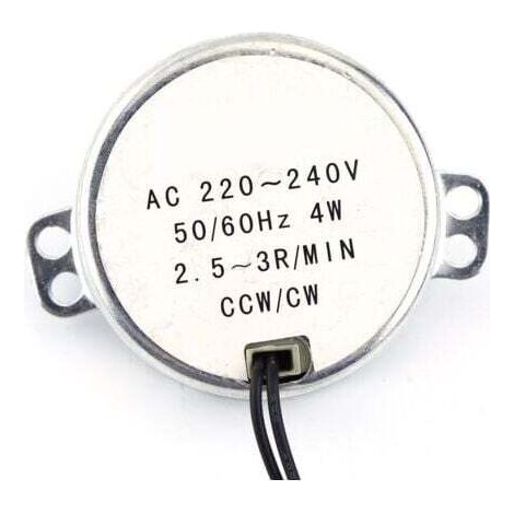 Stück Synchronmotor 220-240 V Wechselstrom Mikrowellenmotor Synchrongetriebemotor 4 W CW/CCW (2,5-3 U/min)