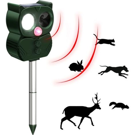 Ultrasonic Cat Repellent, Solar Cat Repellent, Solar for Ultrasonic Anti Mole, 5 Adjustable Frequencies Waterproof IP66 for Anti Snake Solar, for Anti Gopher, Snake, Mole, Cockroach