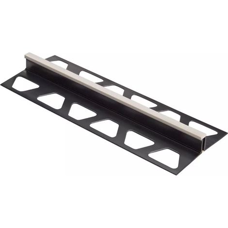 Schluter – Profilé de finition sol et mur 5 mm – PVC dur recyclé – Longueur 2,5 m – Hauteur 8 mm – Résistant aux moisissures et bactéries