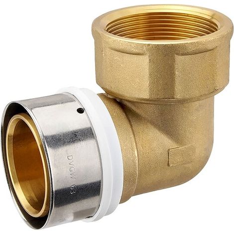 Pressfitting-Winkel 90° - 63 x 4,5 mm - 2 Zoll Innengewinde für MV-Rohr