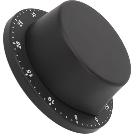 Minuteur mécanique précis et silencieux avec alarme sonore puissante, noir, idéal pour la cuisine, les études et le sport. (1/5)