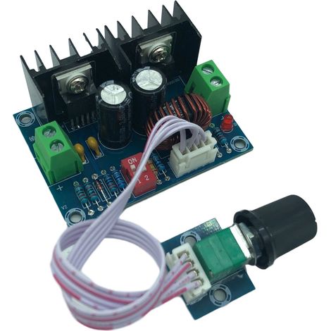 Module de régulation de tension CC-CC XH-M405, carte de régulation de tension XL4016, potentiomètre externe, module abaisseur, haute puissance 8 A (1/4)