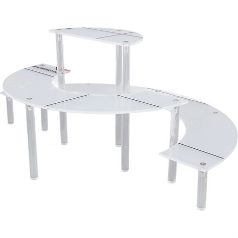 Présentoir en acrylique transparent à 3 niveaux pour produits alimentaires et desserts, avec étagère amovible et rehausseur rond, idéal pour la maison, le restaurant, le bureau ou le magasin. (1/5)