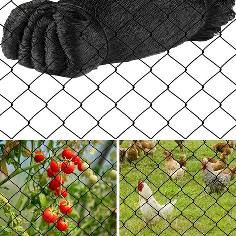 Filet de protection pour oiseaux 15 x 15 m, filet pour bassin, filet à oiseaux à mailles fines, filet à oiseaux, filet de volière noir, filet à mailles fines pour arbres fruitiers, jardin, balcon ou b (1/5)