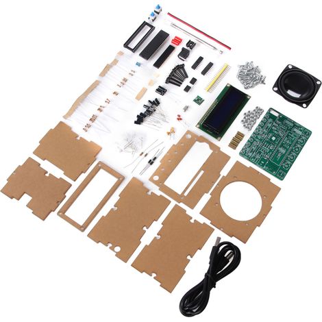 Radio FM DIY 87 à 108 MHz, récepteur radio numérique avec écran LCD et voyant LED clignotant, pièces détachées pour projets éducatifs (1/5)