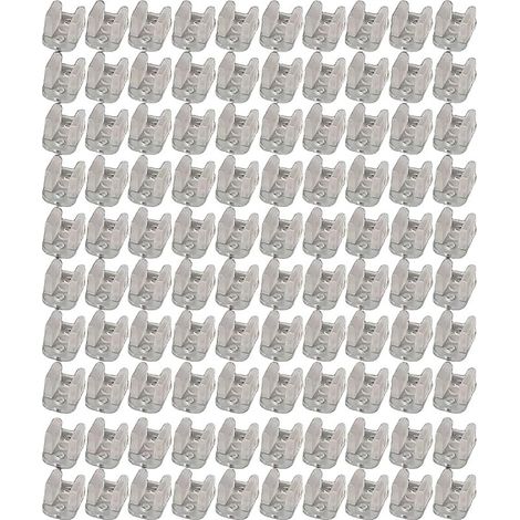 Lot de 100 clips de fixation pour corde LED - Pour éclairage mural néon de 4,5 à 6 mm - Pour fêtes, festivals, mariages (GT-0512) (1/5)