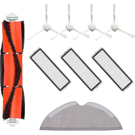 FOREHILL Pack Pro de pices de rechange compatibles avec Xiaomi Mijia 1C STYTJ01ZHM MOP et Dreame F9. Kit accessoires de rechange pour robots aspirateur Xiaomi 1C. Brosses latrales et centrales et (1/5)