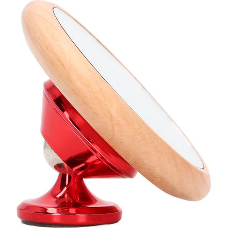 Miroir de cuisine magnétique réglable à rotation multidirectionnelle avec surface réfléchissante rouge