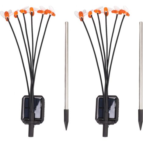 Solar Garden Lights - 6 Light Head - IP65 Waterproof - Warm Light - For Outdoor Lawn Patio Wedding - 70 Cm - 600 Mah Battery (1/5)