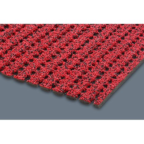Tapis Gravel Scrape en rouleau - Rouge - Largeur 120 cm - Par mètre linéaire