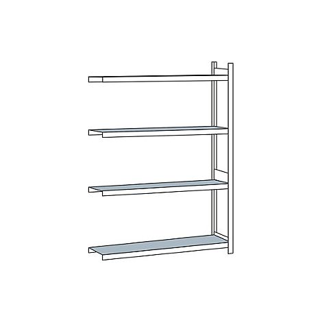 Weitspannregal  mit Stahlboden  Höhe 2500 mm  Spannweite 1500 (1/3)