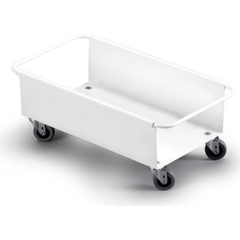 PROVOST - Chariot à déchets métal laqué blanc - Transport facile avec roulettes