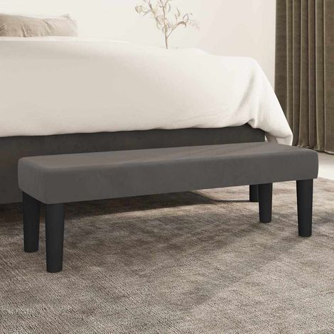 vidaXL Banc Gris foncé 100x30x30 cm Velours (1/5)