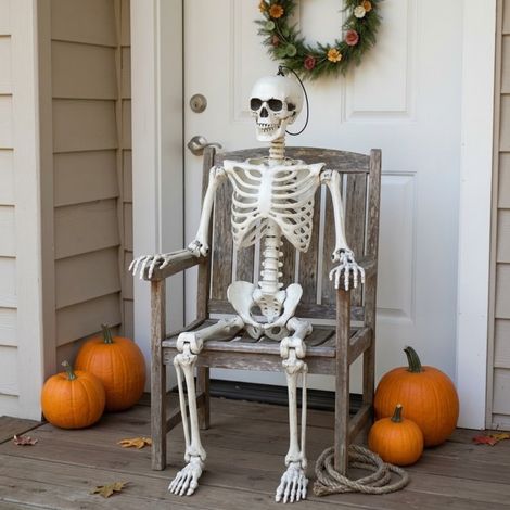 Posable Full Body Skeleton Halloween Decoration (1/2)