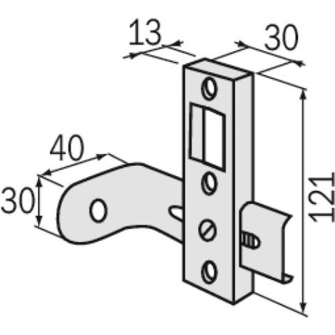 Tirard – Gâche portillon réversible pour épaisseur 21 à 63 mm – Butée réglable pour installation précise – Accessoire pour portail