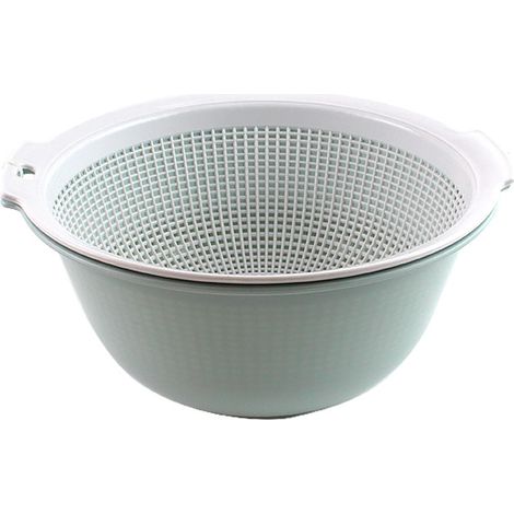 Panier d'égouttage bleu double couche en plastique, lot de 2, pour la vaisselle de cuisine (1/4)