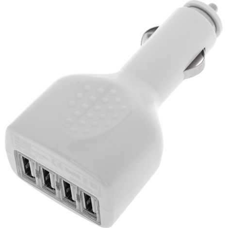 BeMatik - Chargeur allume cigare de voiture. Alimentation 12 VDC avec 4 ports USB Type A 2.1A (1/5)