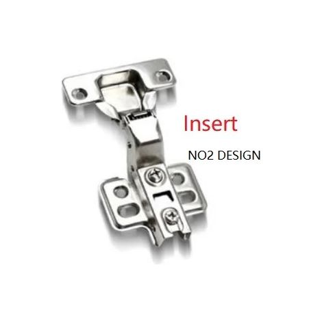 (Insérer 1 pièce) Amortisseur de charnière hydraulique en acier inoxydable pour meubles et placards, charnières de porte à fermeture douce, cuvette de 35 mm (1/5)