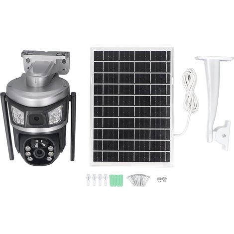 Decdeal Solar -Überwachungskamera Wireless Outdoor -System 4MP 3K HD 360 ° PTZ Smart Motion Tracking WiFi -Überwachung mit 7,5W Panel