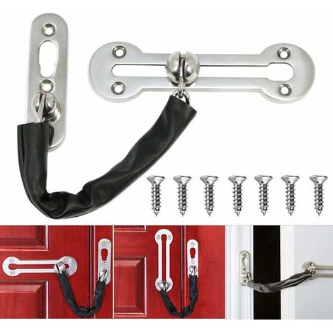 Door Safety Chain With Screws Safety Door Locking Chains With Screws Safety Chain Stainless Steel Door Suitable for Installation In Home Door, To Ensure Safety (1/5)