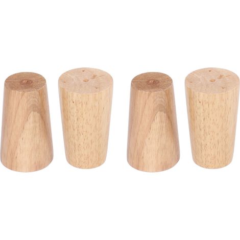 Pieds de meubles ronds en bois massif pour canapé, table, fauteuil, armoire ou chaise. (1/5)