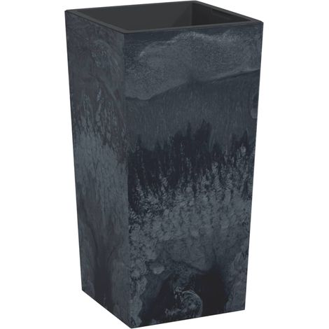 Jardinière Bac à fleurs et intérieur amovible anthracite PP aspect béton (1/5)