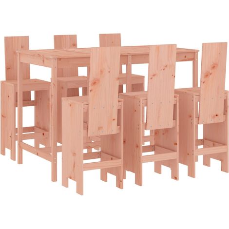 Maison Exclusive - 7-tlg. Gartenbar-Set Massivholz Douglasie
