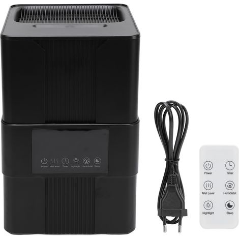 Humidificateur thermostatique intelligent avec télécommande, lumière UV, minuterie 8 h, protection contre le manque d'eau, réservoir de 3,5 L, silencieux, remplissage par le haut, diffuseur d'huiles e (1/5)