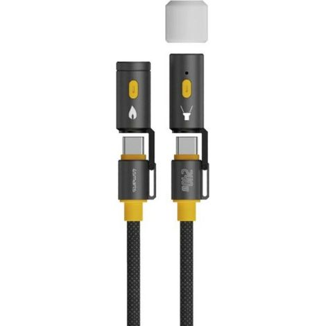 Cavo USB-C 4smarts Explorer 3in1 240W 1,5m Nero (1/5)
