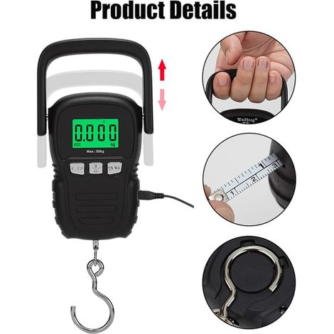 Porte-bagages pour bagages 50 kg Port de chargement USB avec porte-étiquette et ok, panneau LCD, bracelet de transport, électronique