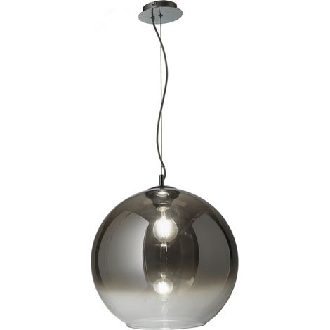 Lampada a sospensione vetro soffiato D40 cm - BOLA Fume' (1/2)
