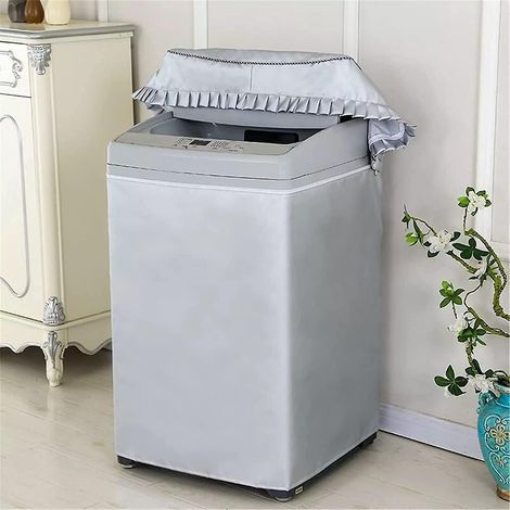 Housse pour lave-linge, housse de protection en tissu Oxford argenté pour lave-linge et sèche-linge (1/5)